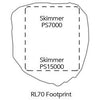 Footprint of Atlantic Water Gardens RL70 Large Skimmer Rock Lid