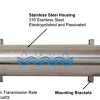 Features of Aqua Ultraviolet® Stainless Steel 200 Watt UV Clarifiers/Sterilizers