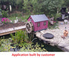 Amish-Made Decorative Rotating Wooden Waterwheels