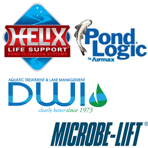 Water treatments from Diversified Waterscapes, Helix, Microbe-Lift and Pond Logic