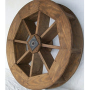 48" handmade Amish water wheel, mushroom stain