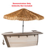 Amish-Made Anchor Avenue Collection 118" Boat-Shaped Poly Bar Table with Shelves and Cabinets