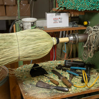 Amish-Made REAL Broomstraw Brooms!  (Priced for Local Pickup - Shipping Available for significant SURCHARGE)