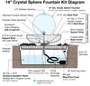 Blue Thumb  Crystal Sphere Fountain Kit -24" Dia.