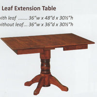 Amish-Made Oak or Maple Heirloom Quality Pedestal Dining Room Tables - Local Pickup ONLY in Downingtown PA