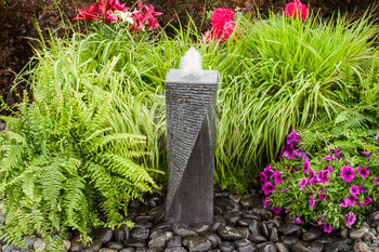 Blue Thumb  Twisted & Polished Granite Tower Fountain Kit