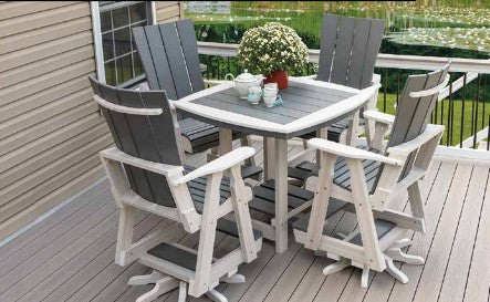 Amish-Made Poly Square 44" Oval-Ended Conversation, Dining & Pub Tables - Local Pickup ONLY in Downingtown PA