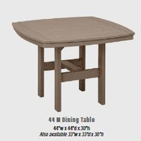 Amish-Made Poly Square 44" Oval-Ended Conversation, Dining & Pub Tables - Local Pickup ONLY in Downingtown PA