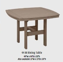 Amish-Made Poly Square 44" Oval-Ended Conversation, Dining & Pub Tables - Local Pickup ONLY in Downingtown PA