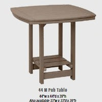 Amish-Made Poly Square 44" Oval-Ended Conversation, Dining & Pub Tables - Local Pickup ONLY in Downingtown PA