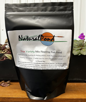 Natural Pond TRUE Variety Mix Floating Koi & Goldfish Food with three pellet shapes and sizes in one quality container!