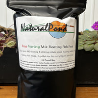 Natural Pond TRUE Variety Mix Floating Koi & Goldfish Food with three pellet shapes and sizes in one quality container!