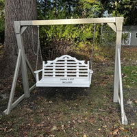 Amish-Made A-Frames for Hanging Swings - PVC Sleeves over Pressure Treated Lumber