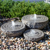 Beautiful natural stone water fountain adds elegance to your garden and water for your  feathered friends.