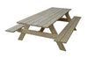 A&L Furniture Co. 8' Amish-Made Rectangular Pressure-Treated Pine Heavy Duty Park Tables
