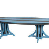 Amish-Made SurfAira Collection Surfboard-Shaped Dining Tables