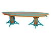 Amish-Made SurfAira Collection Surfboard-Shaped Dining Tables