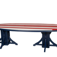 Amish-Made SurfAira Collection Surfboard-Shaped Dining Tables