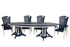 Amish-Made SurfAira Collection 10' Surfboard-Shaped Poly Dining Table Set