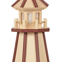 Amish-Made 8-Sided Wooden Painted Lighthouses