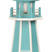 Amish-Made 8-Sided Wooden Painted Lighthouses