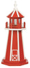 Amish-Made 8-Sided Wooden Painted Lighthouses