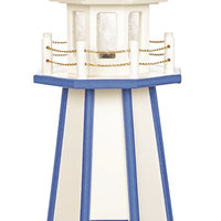 Amish-Made 8-Sided Wooden Painted Lighthouses