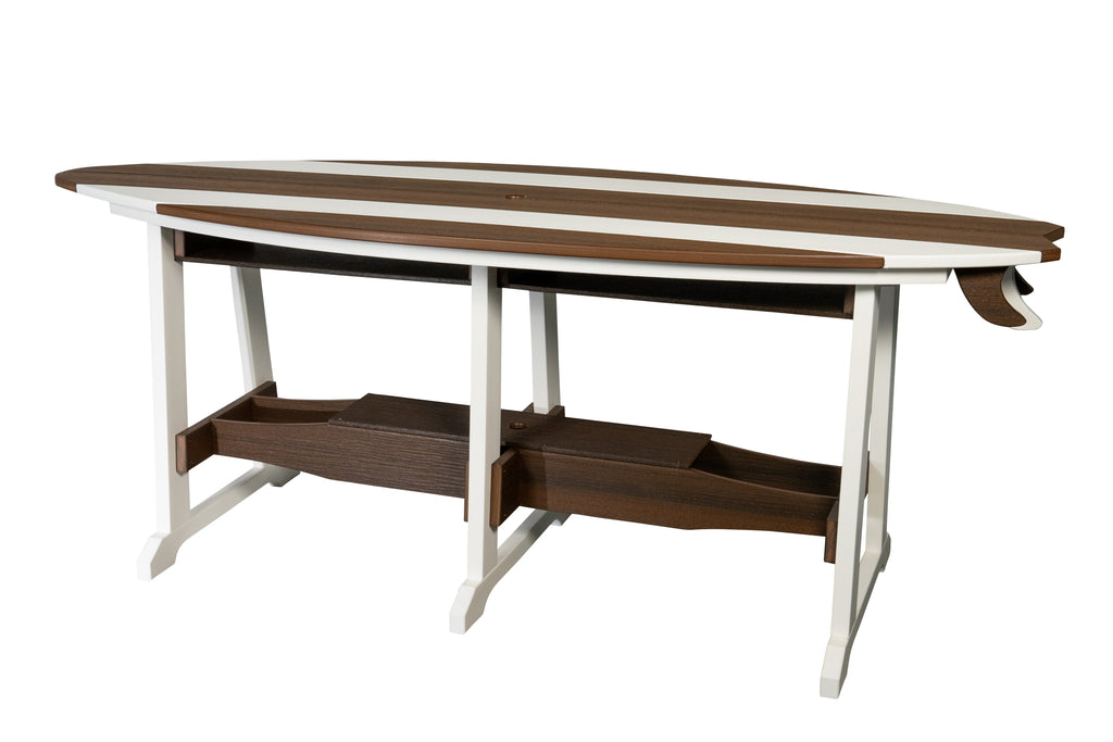 Amish-Made SurfAira Collection Surfboard-Shaped Counter-Height Dining Tables