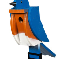 Amish-Made Deluxe Bird-Shaped Wooden Birdhouses