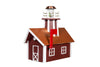 Amish-Made Poly Lighthouse Mailboxes with Aluminum Diamond-Plate Roofs & working solar light!