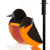 Amish-Made Deluxe Bird-Shaped Wooden Birdfeeders