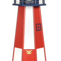 Amish-Made Poly Patriotic Lighthouses, Cape Henry Style