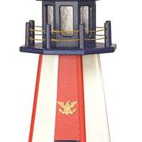 Amish-Made Poly Patriotic Lighthouses, Vertical Panel Style