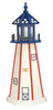 Amish-Made Hybrid Wood and Poly Patriotic Lighthouses, Vertical Stripe Style