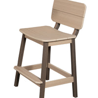 Amish-Made SurfAira Collection Saddle Bar Stool with Backrest