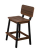 Amish-Made SurfAira Collection Saddle Bar Stool with Backrest