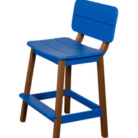 Amish-Made SurfAira Collection Saddle Bar Stool with Backrest