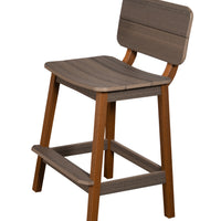 Amish-Made SurfAira Collection Saddle Bar Stool with Backrest