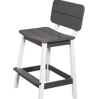 Amish-Made SurfAira Collection Saddle Bar Stool with Backrest