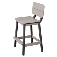 Amish-Made SurfAira Collection Saddle Bar Stool with Backrest