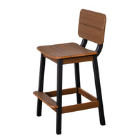 Amish-Made SurfAira Collection Saddle Bar Stool with Backrest