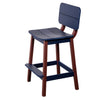 Amish-Made SurfAira Collection Saddle Bar Stool with Backrest