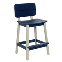 Amish-Made SurfAira Collection Saddle Bar Stool with Backrest