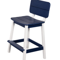 Amish-Made SurfAira Collection Saddle Bar Stool with Backrest