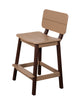 Amish-Made SurfAira Collection Saddle Bar Stool with Backrest