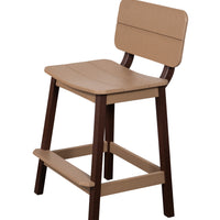 Amish-Made SurfAira Collection Saddle Bar Stool with Backrest