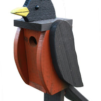 Amish-Made Deluxe Bird-Shaped Wooden Birdhouses