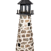 Amish-Made Stone Faced Lighthouses with Interior Lighting