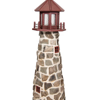 Amish-Made Stone Faced Lighthouses with Interior Lighting