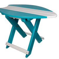 Amish-Made SurfAira Collection Surfboard-Shaped Folding Poly Side Table